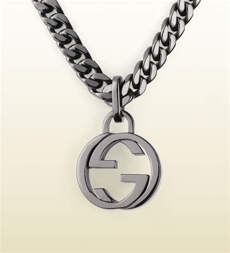 gucci interlocking g sterling silver pendant necklace|gucci pendant watch necklace.